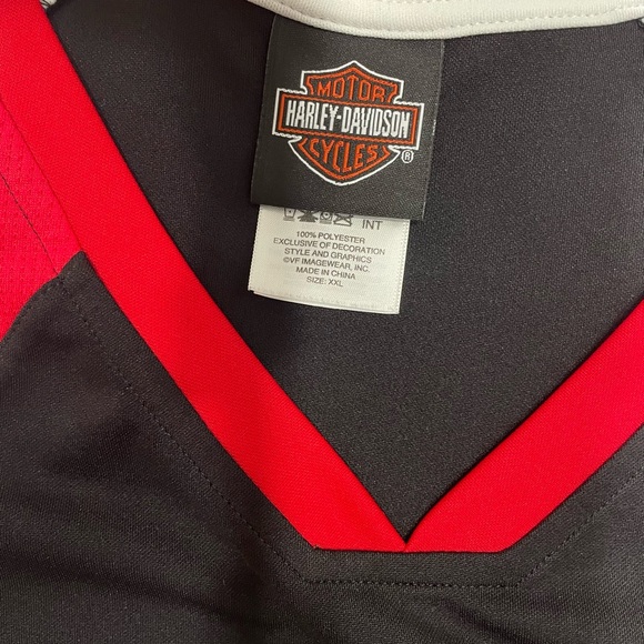 Women’s HARLEY-DAVIDSON motorcycle jersey bedazzled with rhinestones. One size - Picture 4 of 4